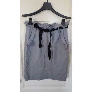Women's Alexander Wang Grey Ruffle Ribbon Belt Skirt